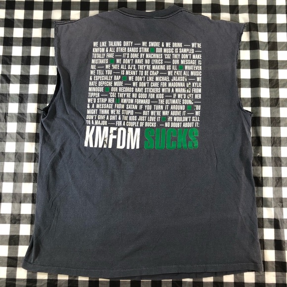 KFMDM Sucks Rock Electro Band Distressed Vintage T - Picture 2 of 16